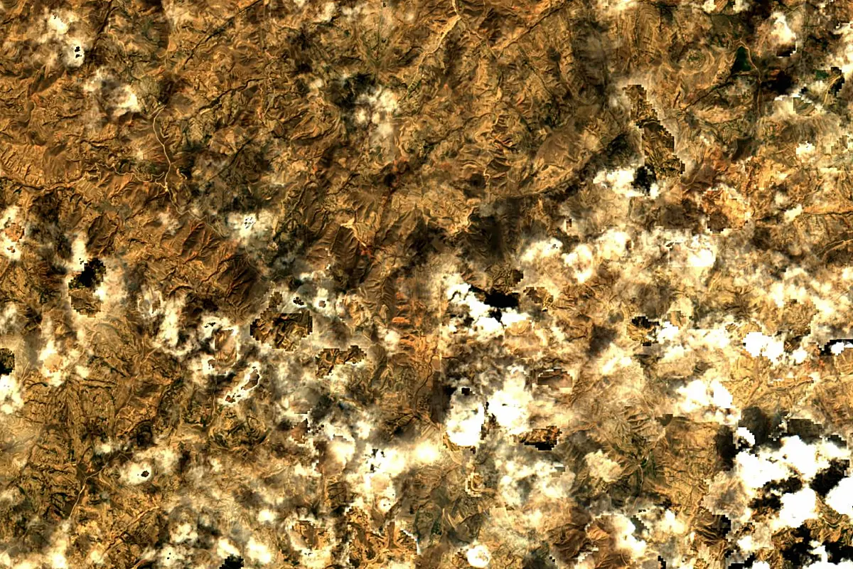 Wei River: satellite view of the source