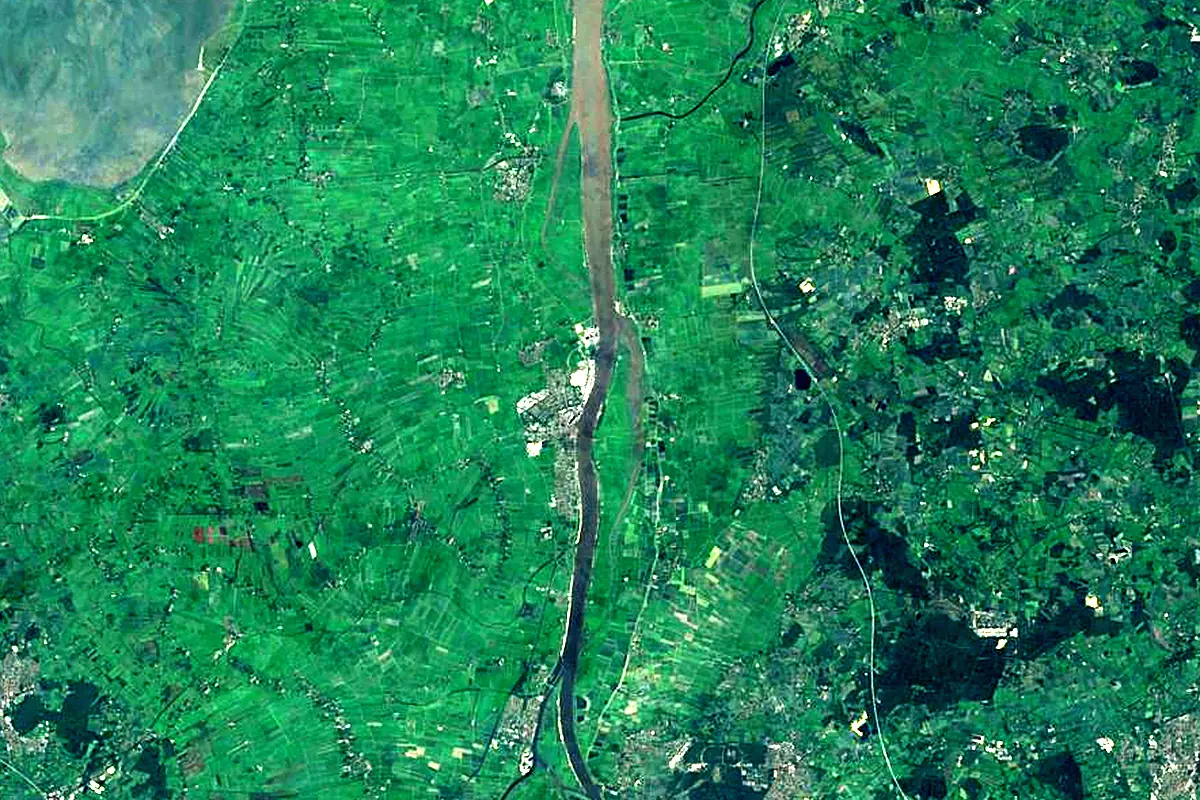 Weser: satellite view of the mouth