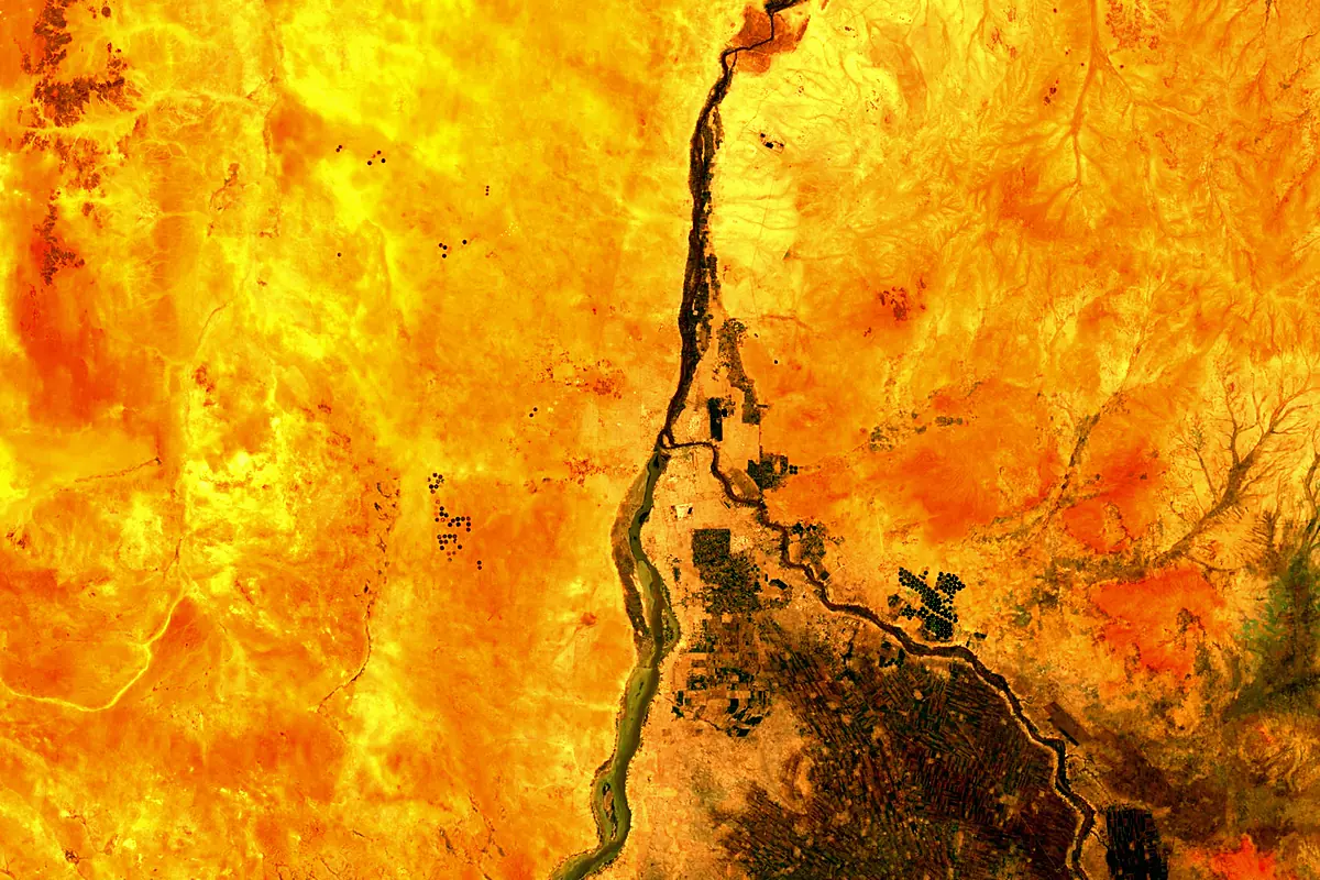 White Nile: satellite view of the mouth