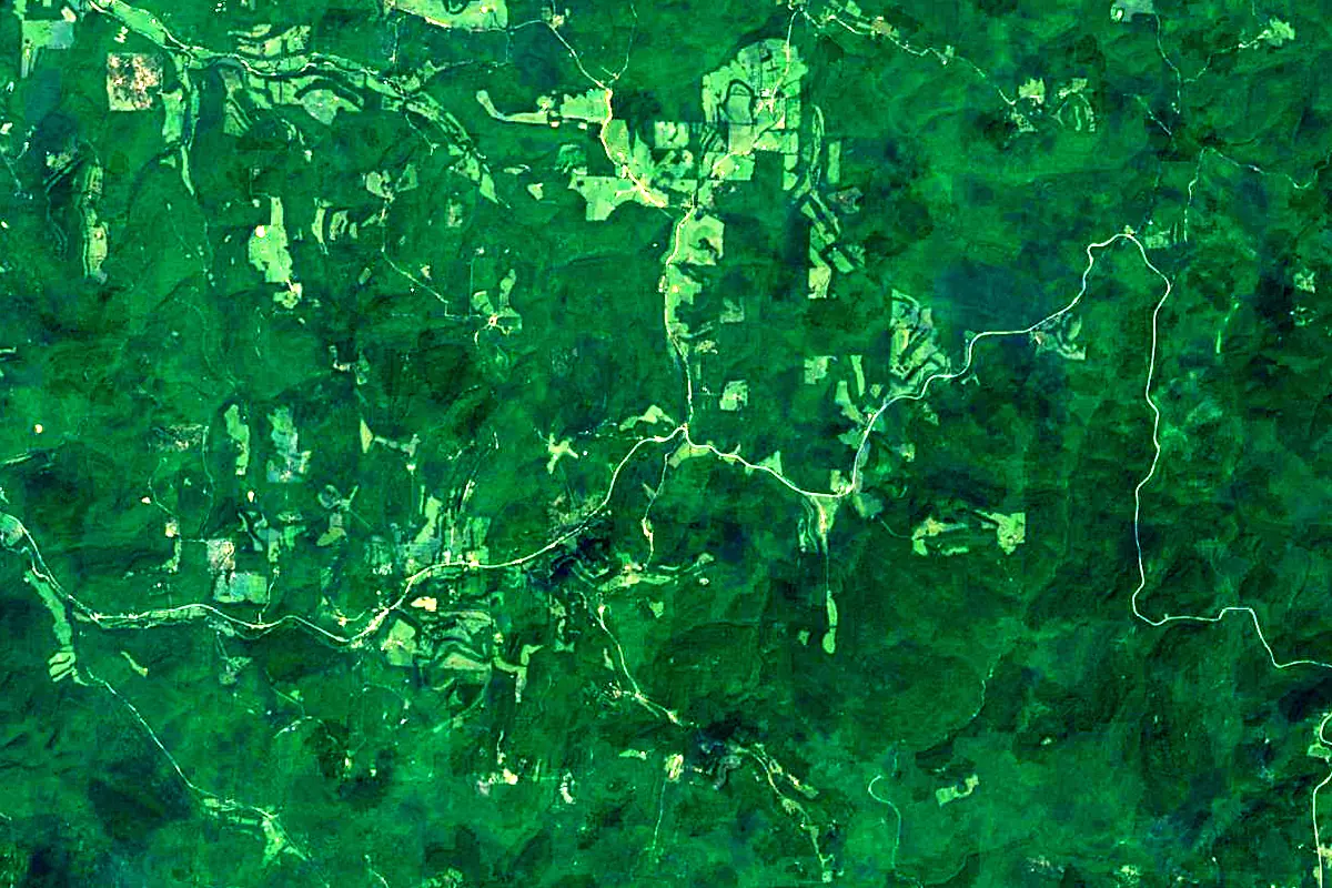 White River: satellite view of the source