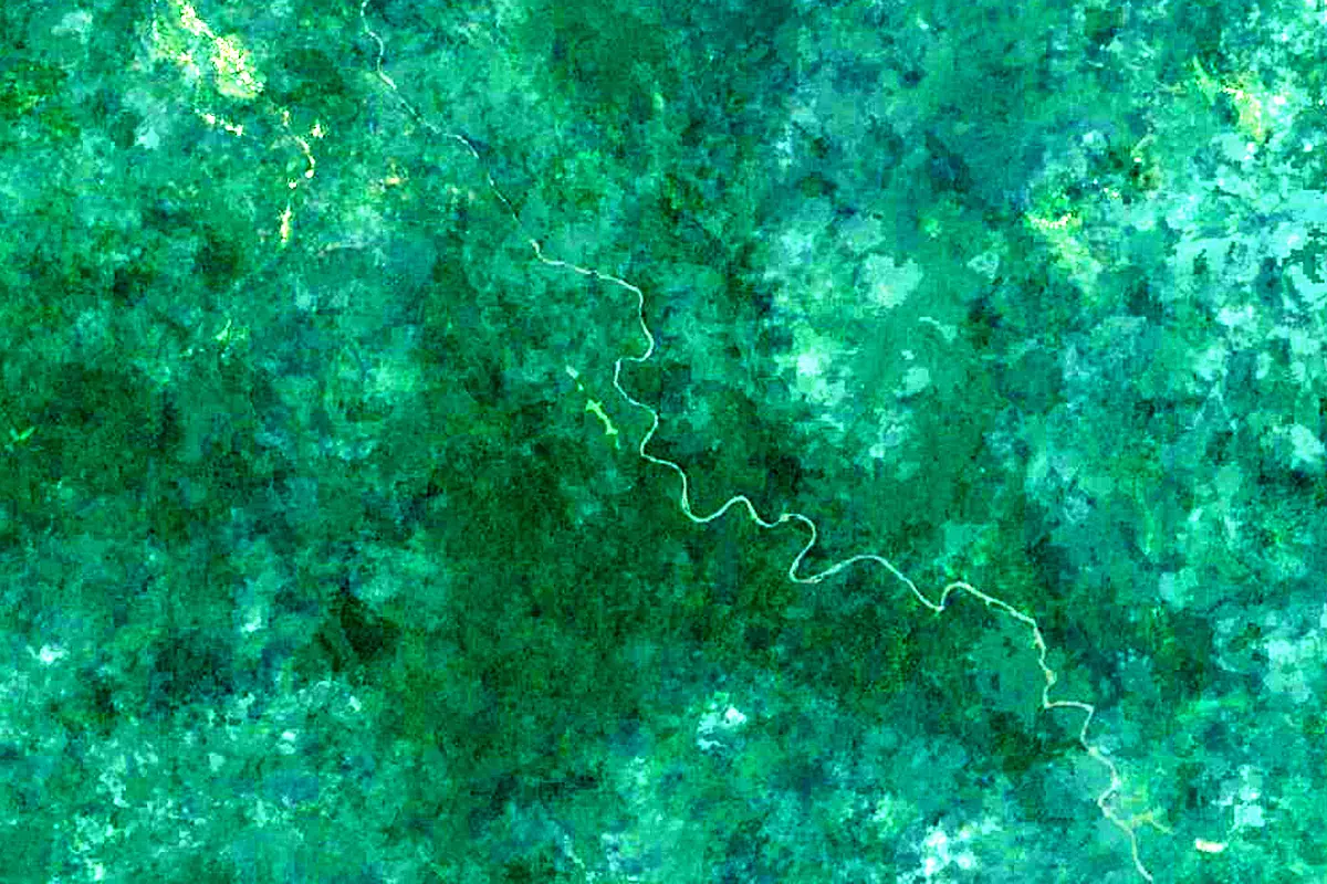 Wouri River: satellite view of the source