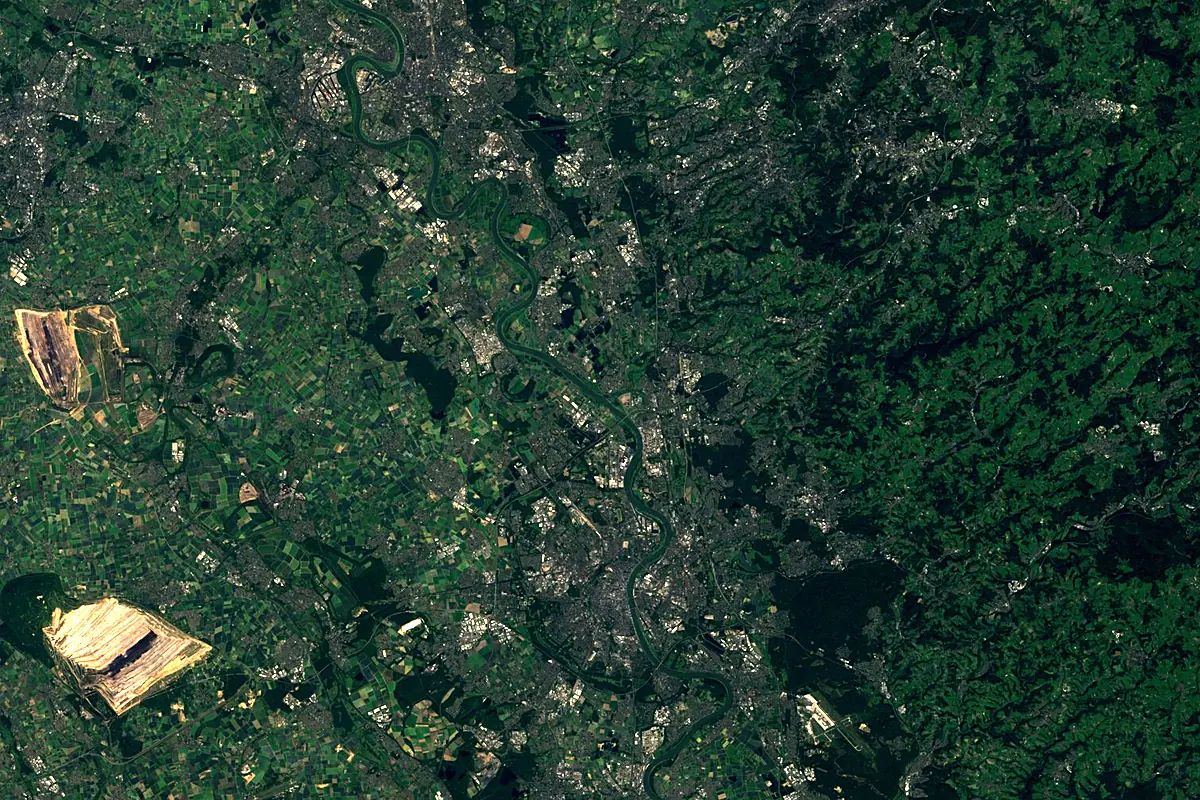Wupper: satellite view of the mouth