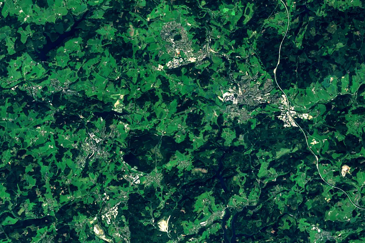 Wupper: satellite view of the source