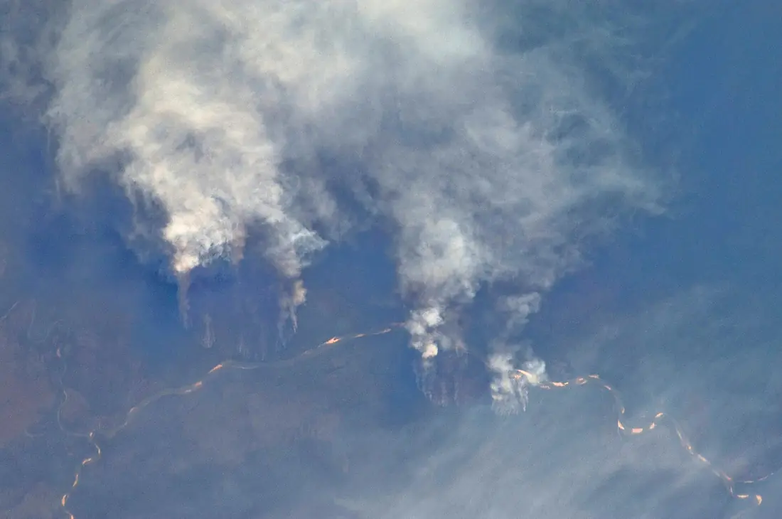 Fires along the Rio Xingu, Brazil