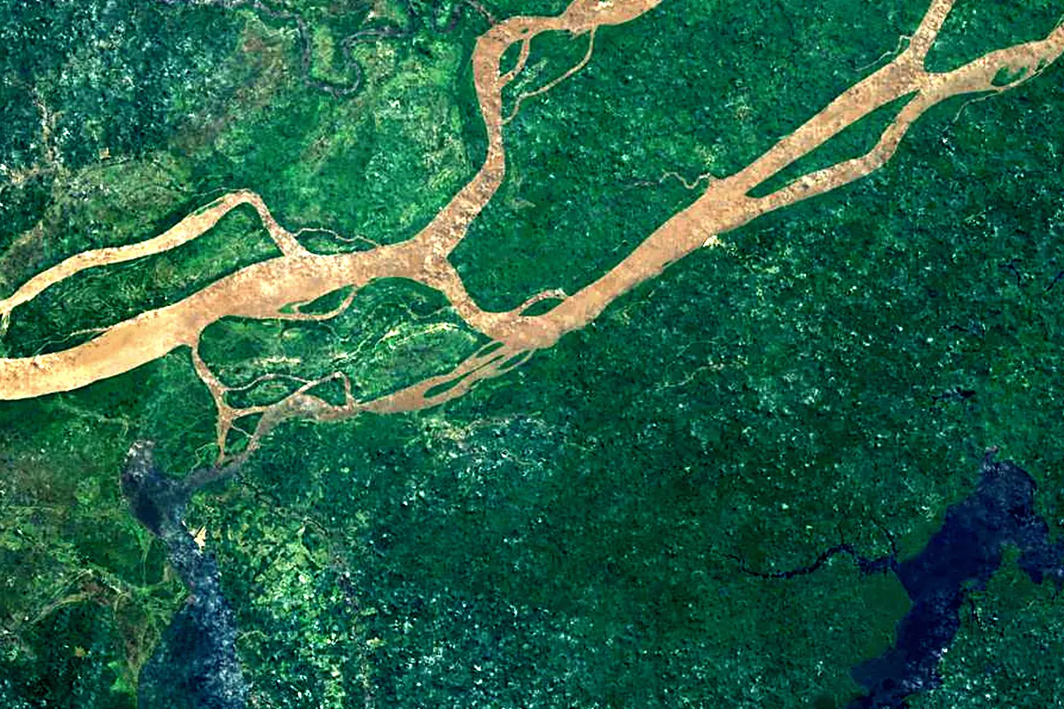 Xingu River: satellite view of the mouth