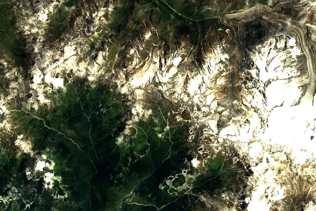 Yamuna: satellite view of the source