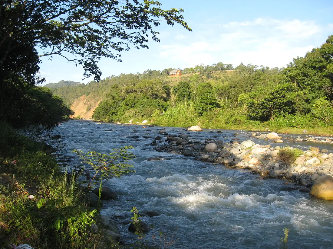 Rio Yaque del Norte, looking south, July 2009 - panoramio