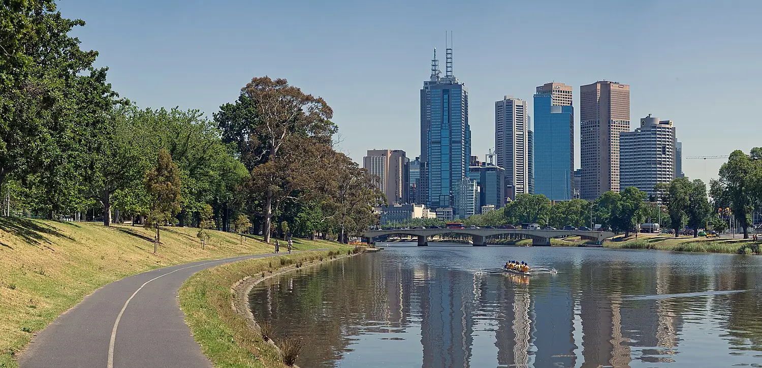 Melbourne Yarra River from Alexandra Avenue - Nov 2008