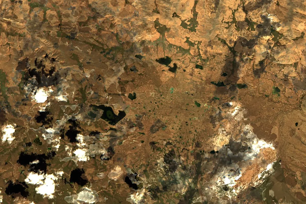 Yellow River: satellite view of the source