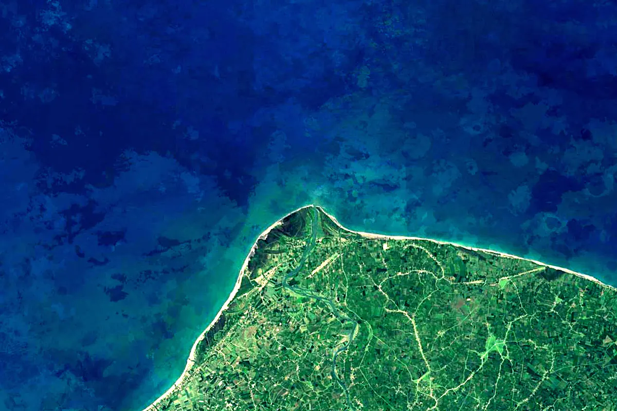 Yeşilırmak River: satellite view of the mouth