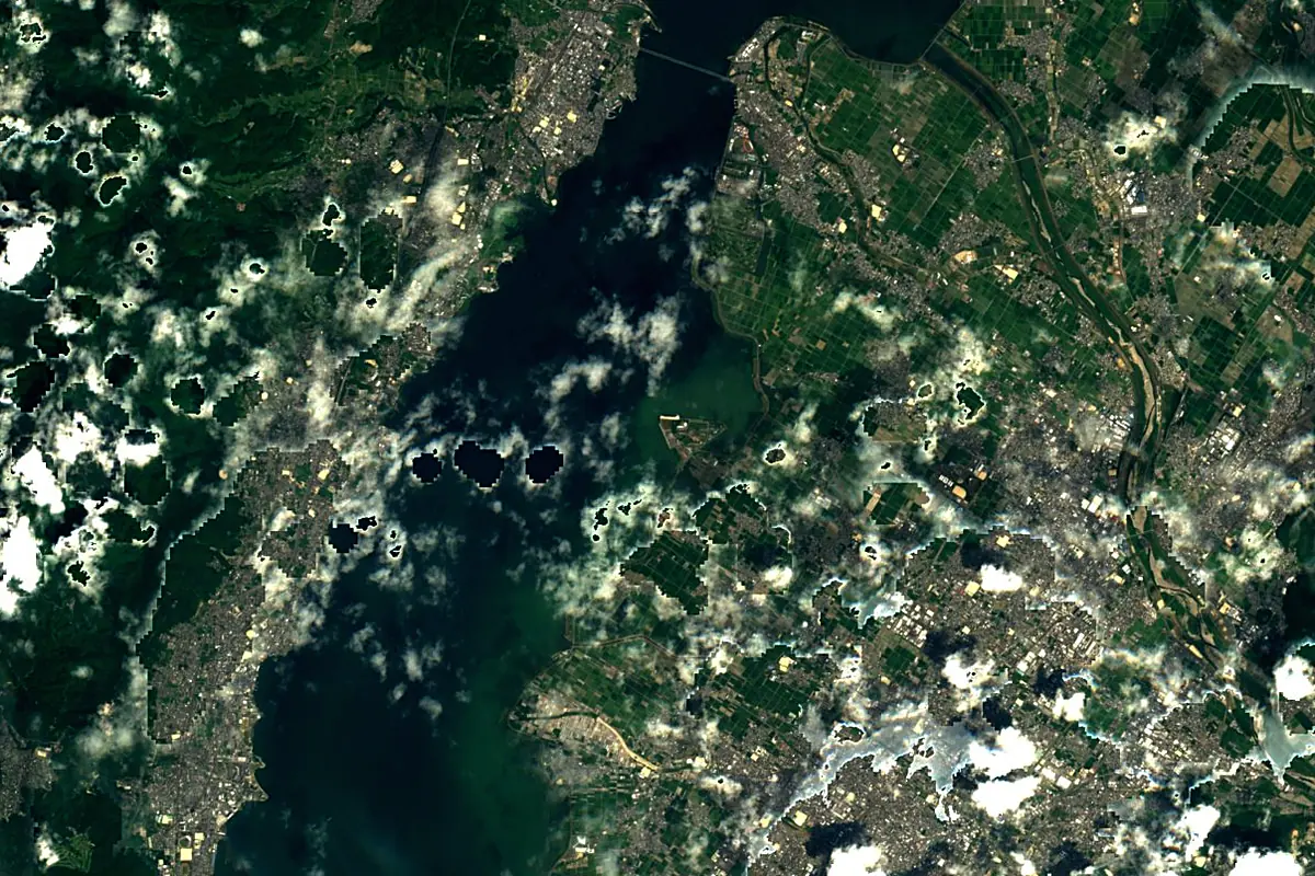Yodo River: satellite view of the source