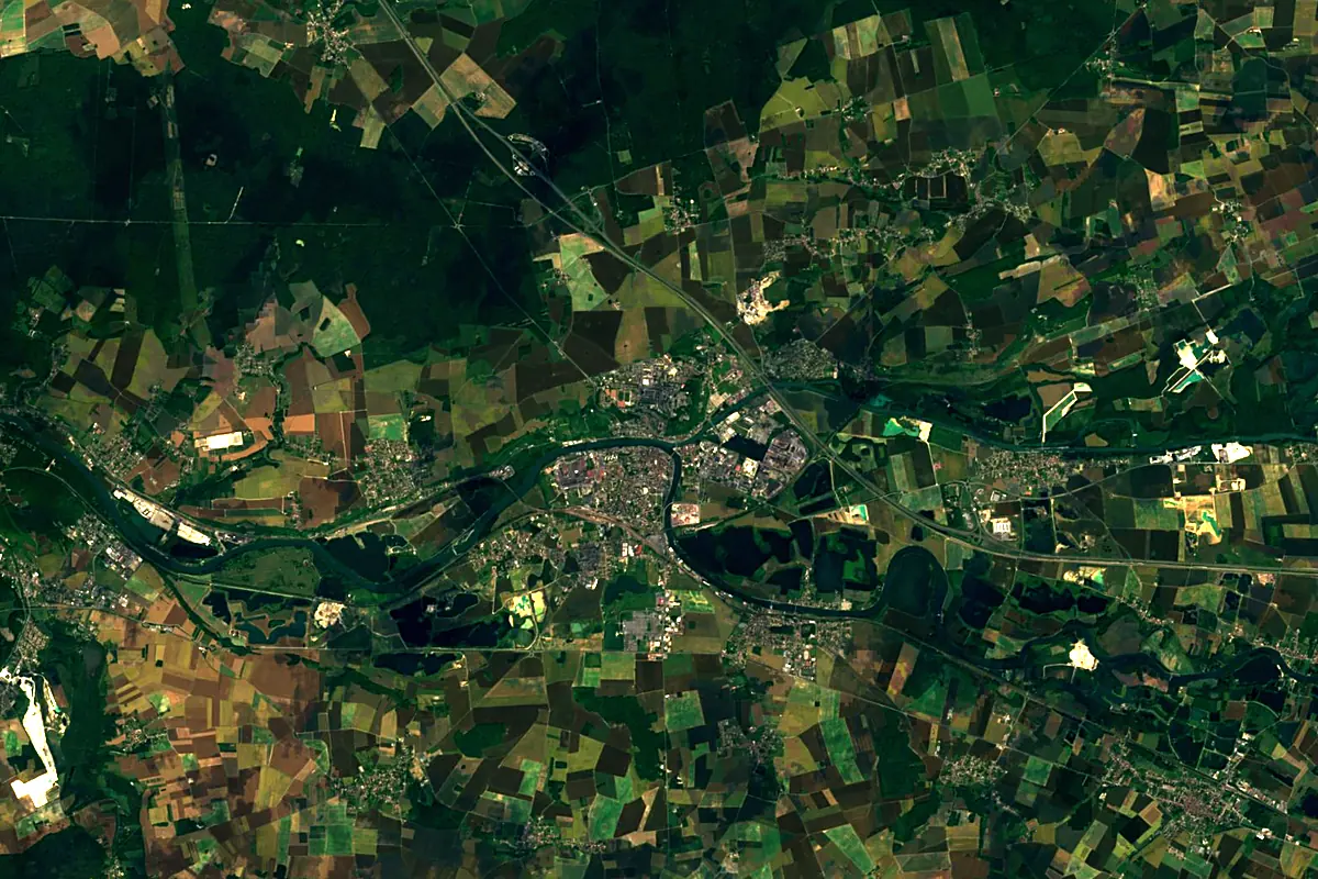 Yonne: satellite view of the mouth